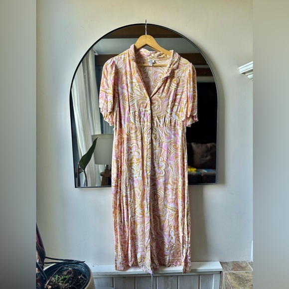 RIVER ISLAND | floral button up midi dress | size 12 - Picture 2 of 6